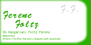 ferenc foltz business card